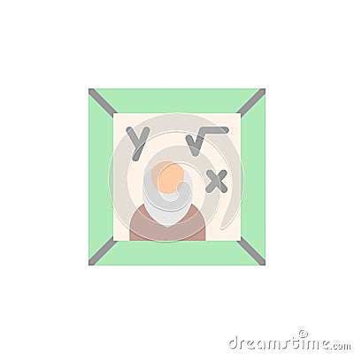 Portrait, wise icon. Simple color vector elements of knowledge icons for ui and ux, website or mobile application Stock Photo