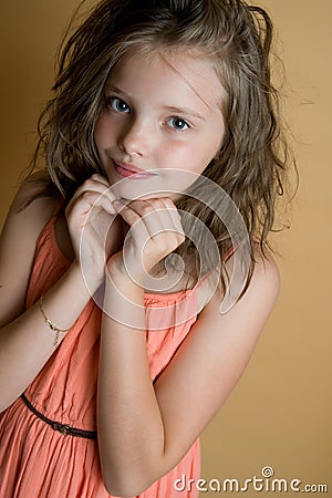 Portrait of a 8 year old girl Stock Photo