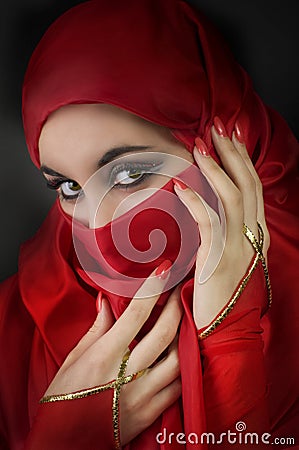 Portrait of a young arabian girl Stock Photo