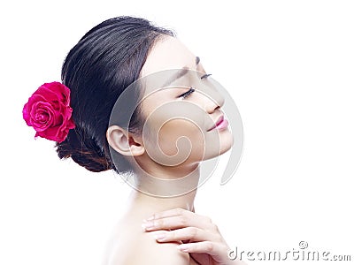 Portrait of a young asian woman Stock Photo