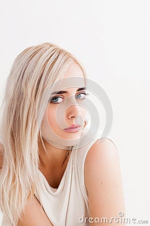 Portrait of young beautiful scandinavian woman Stock Photo