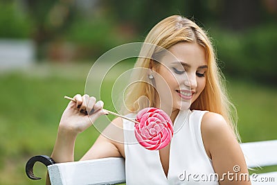 Portrait of young blonde woman Stock Photo