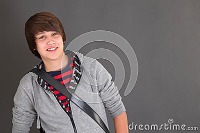 Portrait of young boy in puberty. Stock Photo