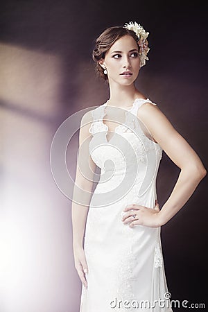 Portrait of a young bride Stock Photo