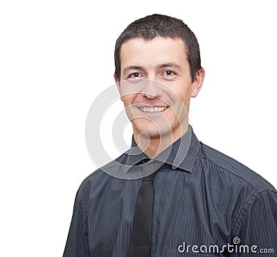 Portrait of a young businessman smiling Stock Photo