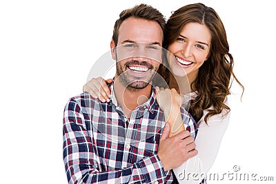 Portrait of young couple smiling Stock Photo