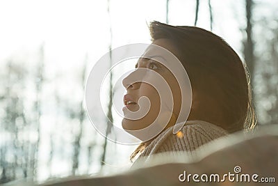 Portrait of young despair woman Stock Photo