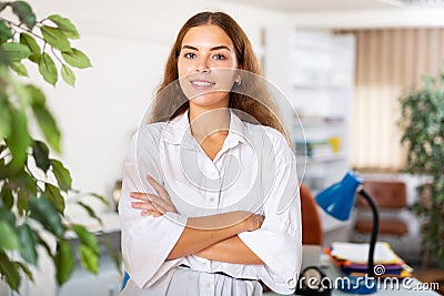 Portrait of young female clerical worker Stock Photo