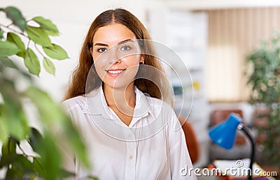 Portrait of young female clerical worker Stock Photo