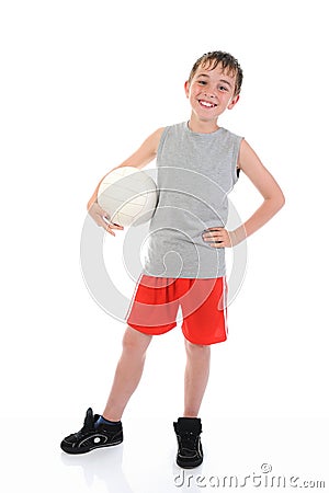 Portrait of a young football player Stock Photo