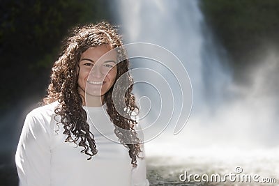 Portrait of Young Hispanic Brunette Stock Photo