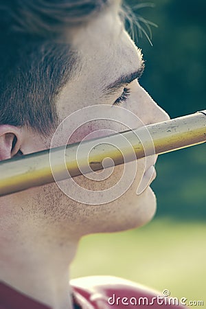 Portrait of young javelin athlete Stock Photo