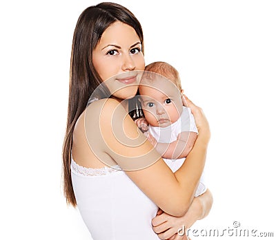 Portrait young lovely mother with her infant Stock Photo