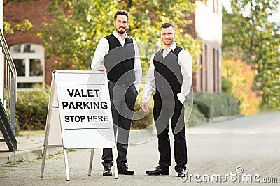 Portrait Of A Young Male Valet Stock Photo