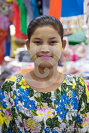 Portrait of a young Myanmarese woman Editorial Stock Photo