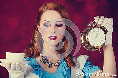 Portrait of a young redhead woman Stock Photo