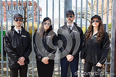 Portrait Of Young Security Guards Stock Photo