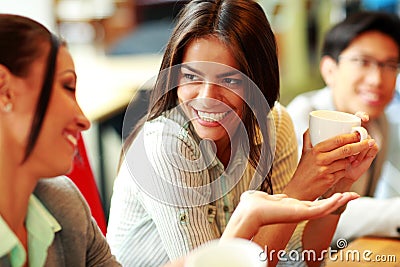 Portrait of young smiling businesswomen Stock Photo