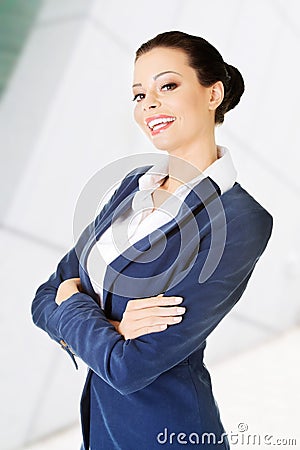 Portrait of young success businesswoman Stock Photo