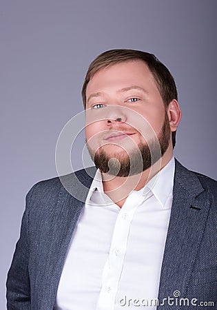 Portrait young were man with a beard Stock Photo