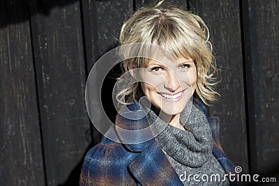 Portrait Of A Young Woman Smiling Portrait Of A Mature Woman Smiling Stock Photo