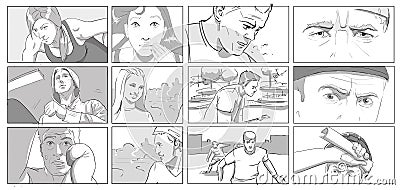 Portraits for storyboards Stock Photo