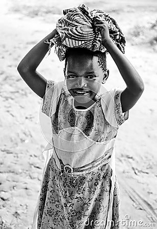 Little Girl of Tanzania Editorial Stock Photo