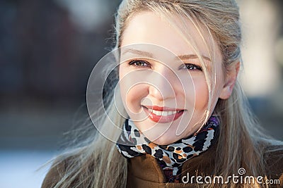 Portrit of beautiful smiling girl Stock Photo