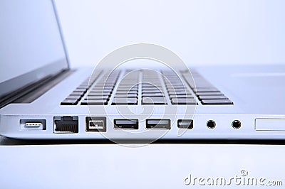 Ports new laptop. Stock Photo