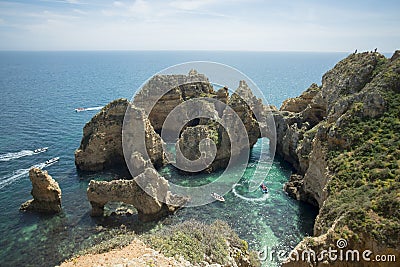 PORTUGAL ALGARVE LAGOS PONTA DA PIEDADE Stock Photo