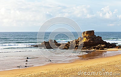 Portugal. Algarve. Beautiful Atlantic Ocean coast of Castelejo beach Stock Photo
