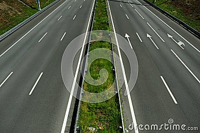 No traffic on Portugal a42 highway Stock Photo