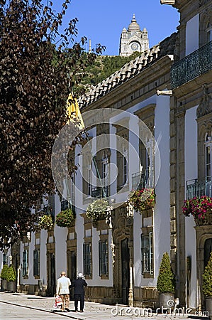 Street view of Portuguese city Viana do Castelo Editorial Stock Photo