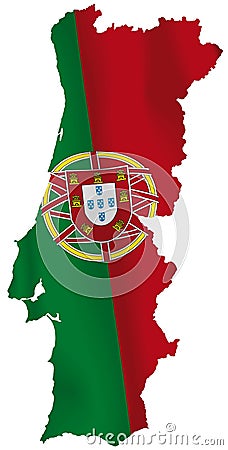 Portugal flag Cartoon Illustration
