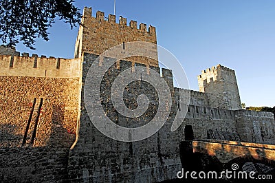 Portugal, Lisbon: Castle of Lisbon Stock Photo