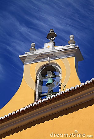 Portugal Lisbon Oeiras baroque belfry Stock Photo