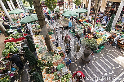 PORTUGAL MADEIRA FUNCHAL MERCADO LAVRADORES Editorial Stock Photo