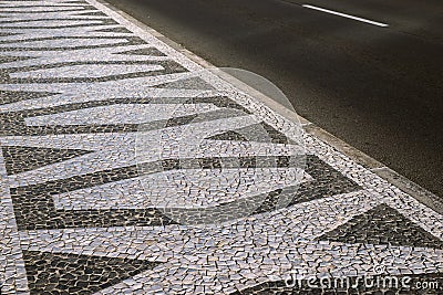 Portugal tile pavement Stock Photo