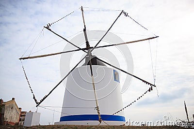 Portuguese ancient mill in Cerro dos Moinhos Juntos, Odemira Stock Photo