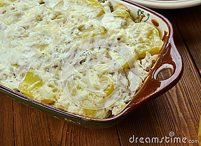 Portuguese Bacalhau com natas Stock Photo