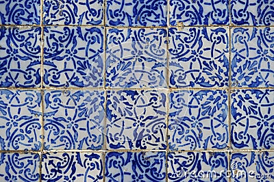 Portuguese Brazilian Colonial Azulejo Tiles Sao Luis Brazil Stock Photo