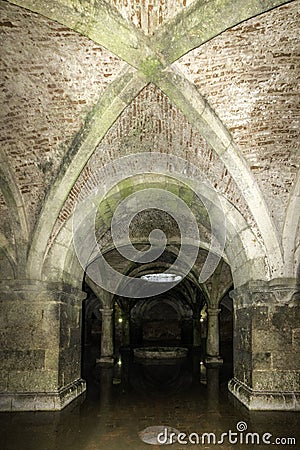 Portuguese cistern in the fortress of El Jadida, Stock Photo