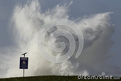 Portuguese coast during storm Stock Photo