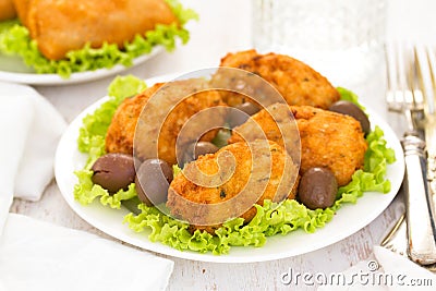 Portuguese cookies Bolinho de bacalhau Stock Photo