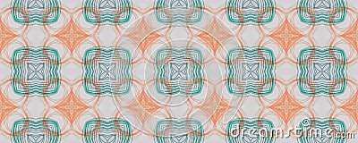 Portuguese Decorative Tiles. Aztec Watercolor Stock Photo