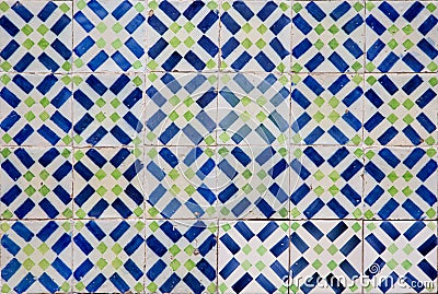 Portuguese decorative tiles azulejos Stock Photo