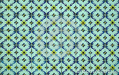 Portuguese decorative tiles azulejos Stock Photo