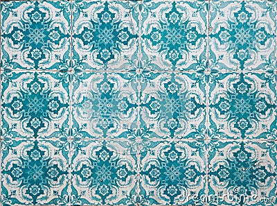 Portuguese decorative tiles azulejos Stock Photo