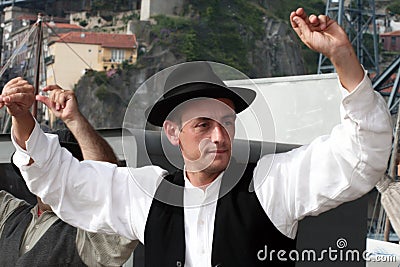 Portuguese Folklore Dancer Editorial Stock Photo