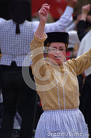 Portuguese folklore dancer Editorial Stock Photo